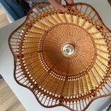 Vintage wicker pendant light
