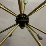 Lustre à 12 branches Sputnik Stilnovo des années 1950