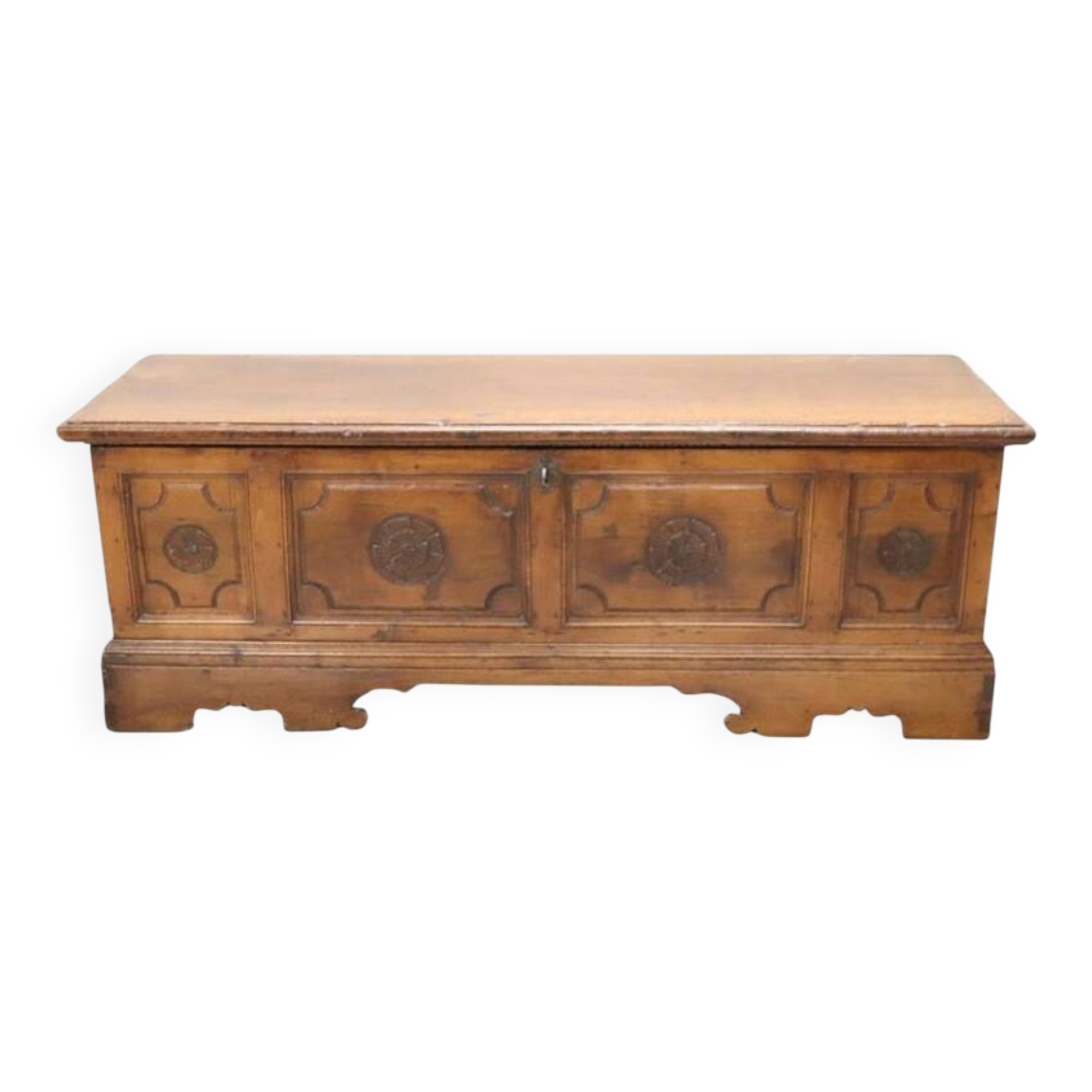 Antique Chest In Solid Walnut, Italy 18th Century