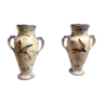 2 vases from the earthenware of Longchamp décor Clery
