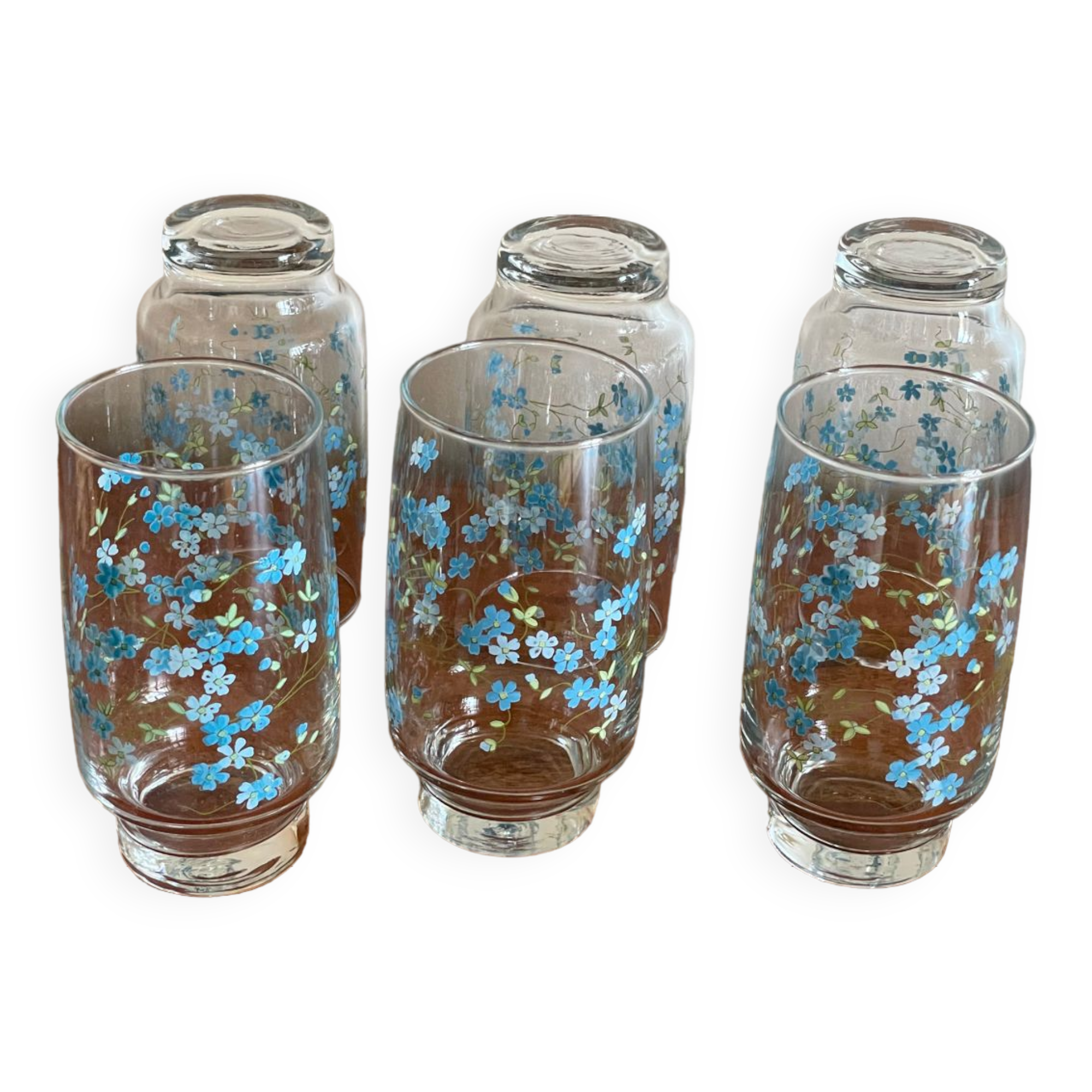 Forget-me-not water glasses