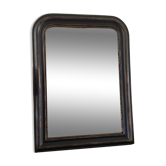 Antique Louis Philippe mirror, black and gold, 73 cm x 55 cm