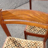 Set of 6 chairs in Pao Rosa around 1950-60