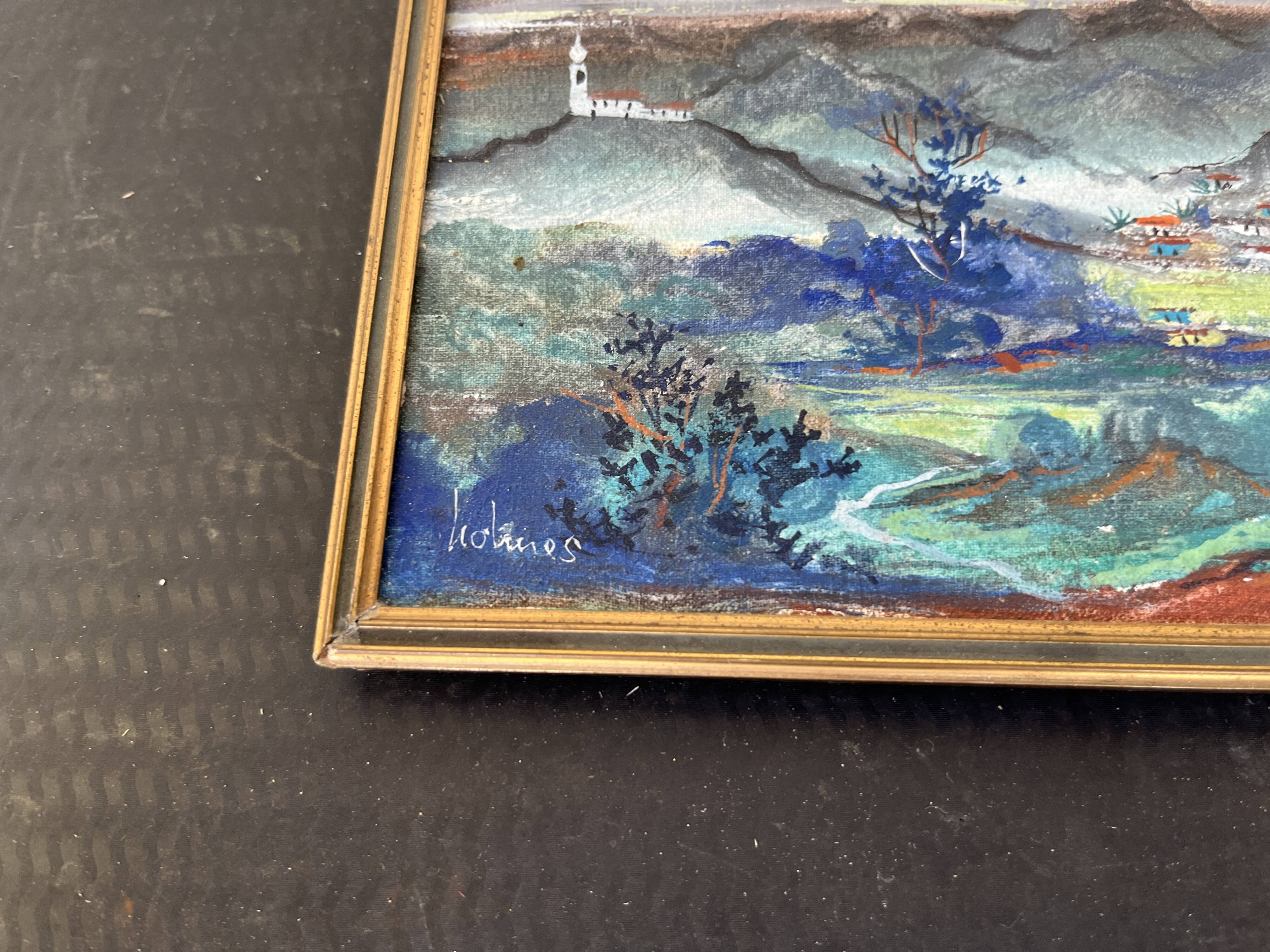 Holmes Neves — Paysage du Minas Gerais signé et daté 1976, Brésil