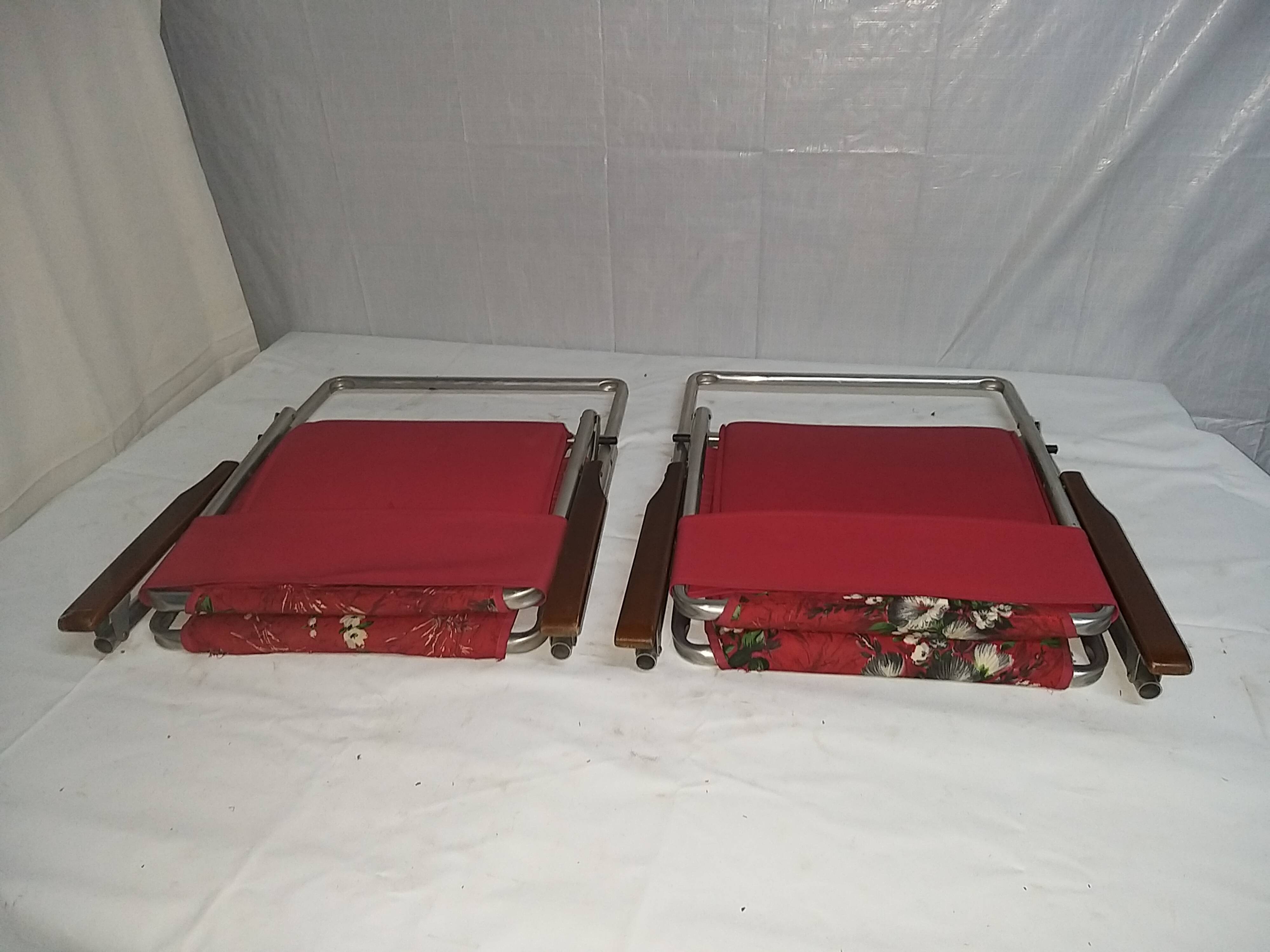 2 armchairs vintage camping