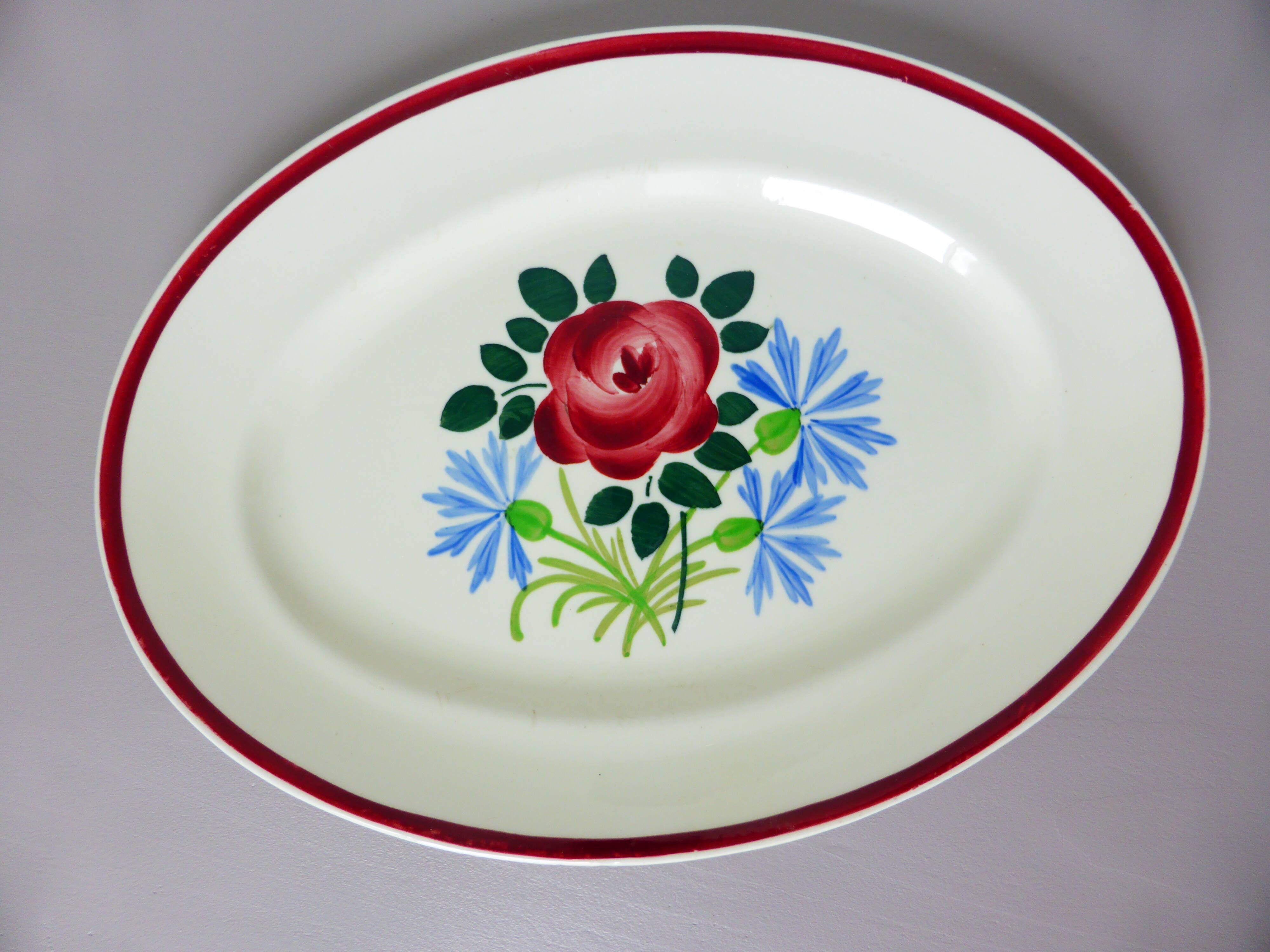 Plat de service oval HBCM modèle Gisèle 2008152
