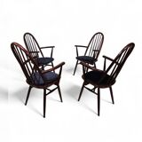 Set of 4 Windsor chairs, mahogany, 1960