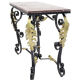 Wrought iron console with golden acanthus leaves, 1950