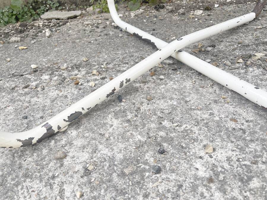 Pair of wire armchairs, 1980s