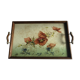 Wooden and ceramic tray