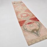 3x12 Vintage Oushak Runner Rug, Antique Rug, Hallway Runner Rug, 82x365Cm