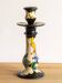 Hand-painted ceramic candlestick in Art Deco Revival style, Dutch Gouda pottery.
