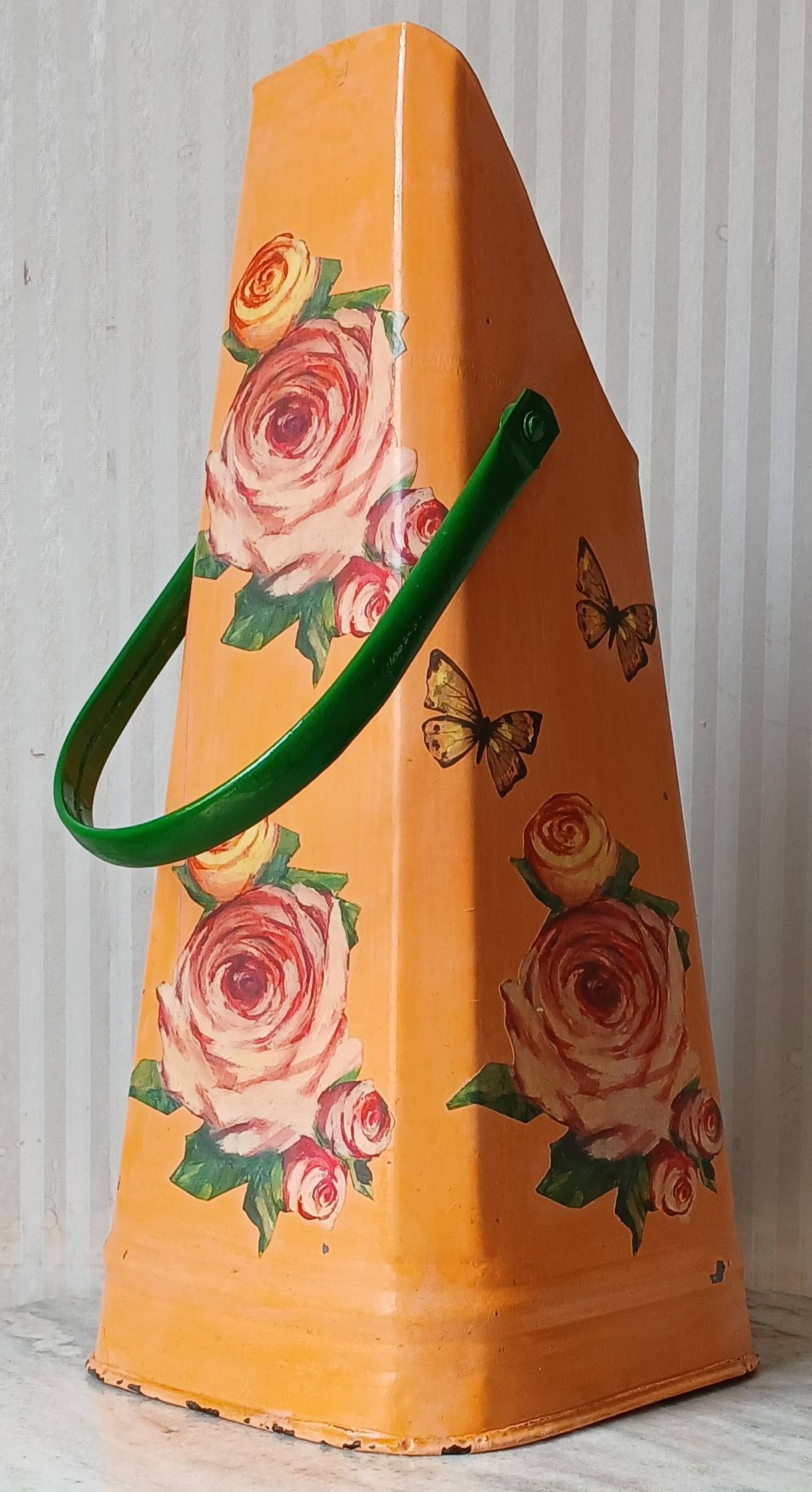 Painted zinc coal bucket