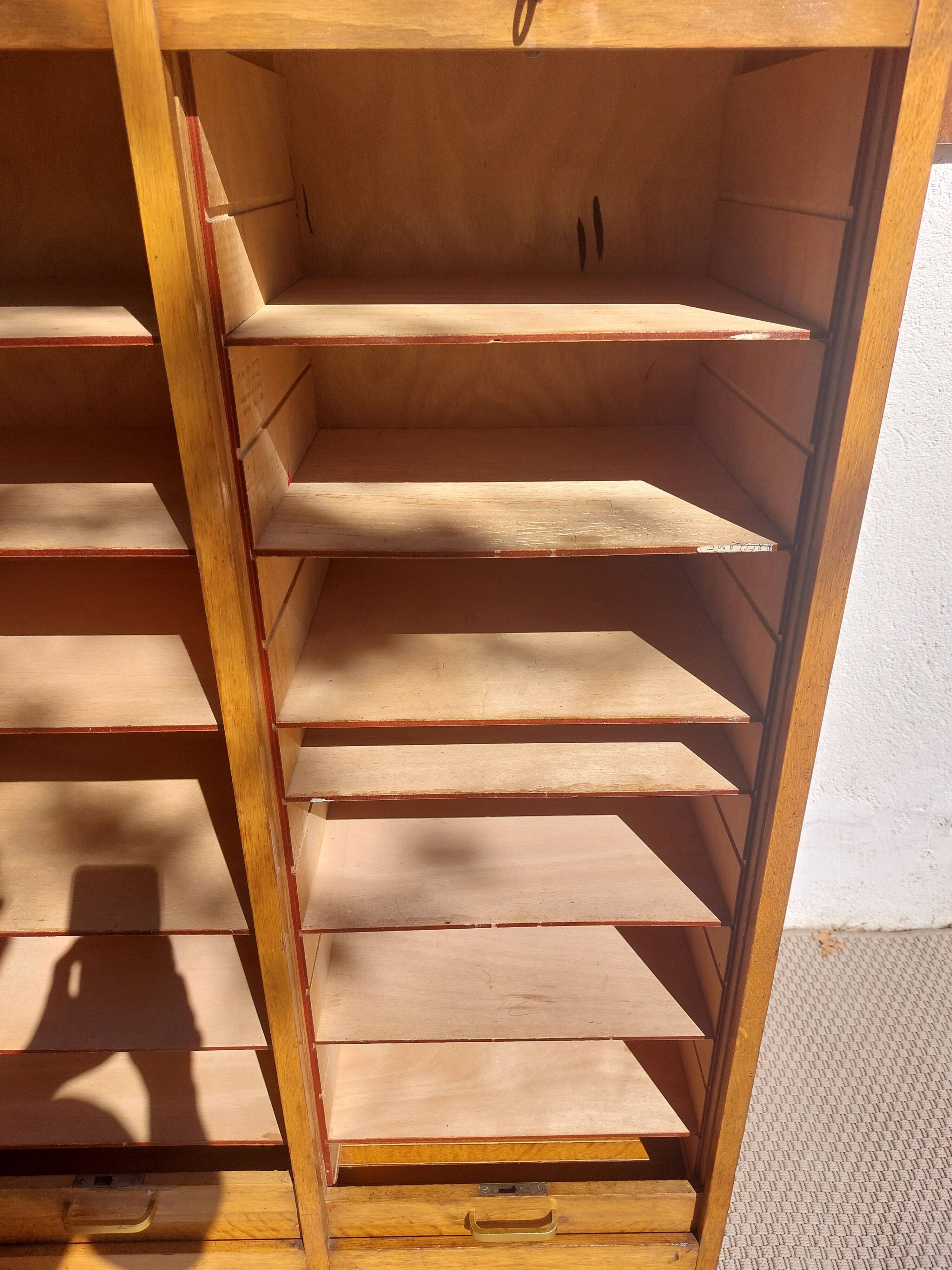 double curtain cabinet, vintage
