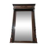 Oak mirror with twisted columns
