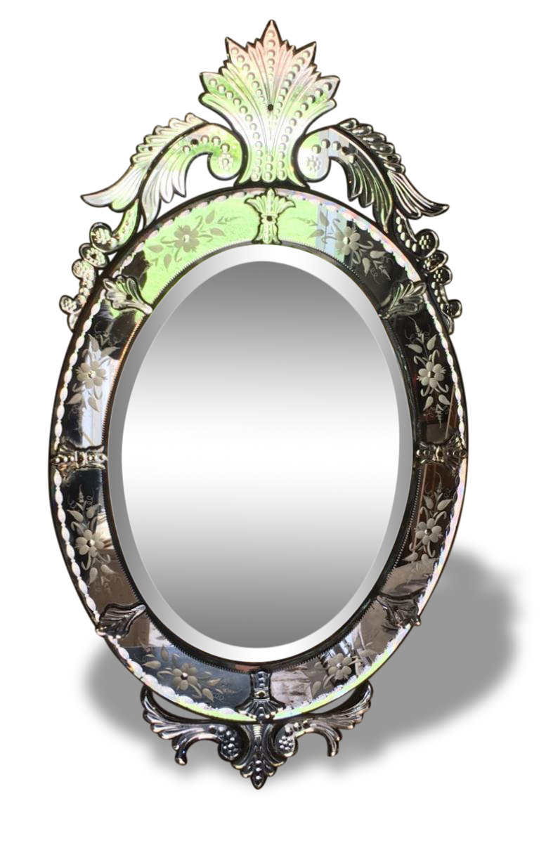 Murano Venice cut Crystal mirror