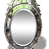 Miroir Murano Venise Cristal Taillé
