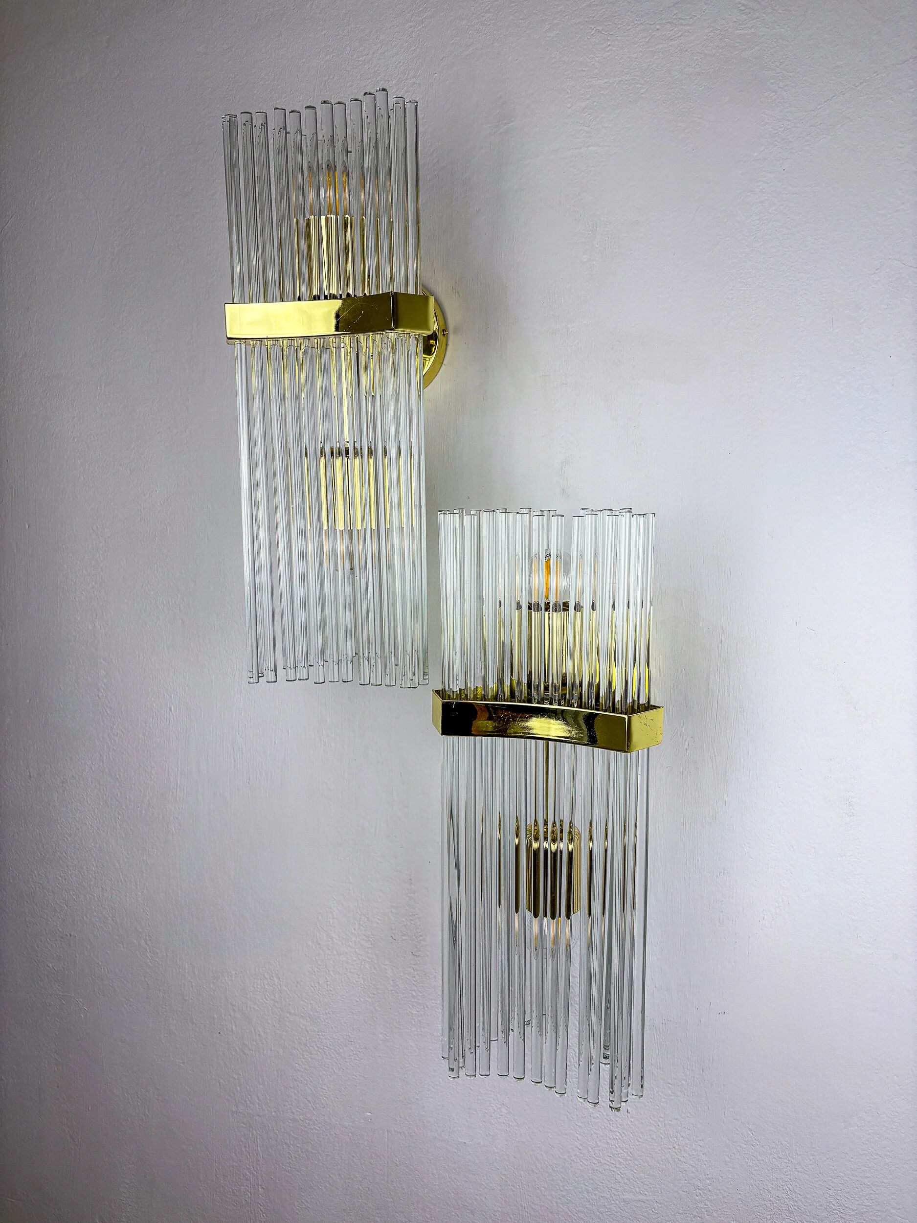 Pair of wall lights from Sciolari for Lightolier, Italy, circa 1970s