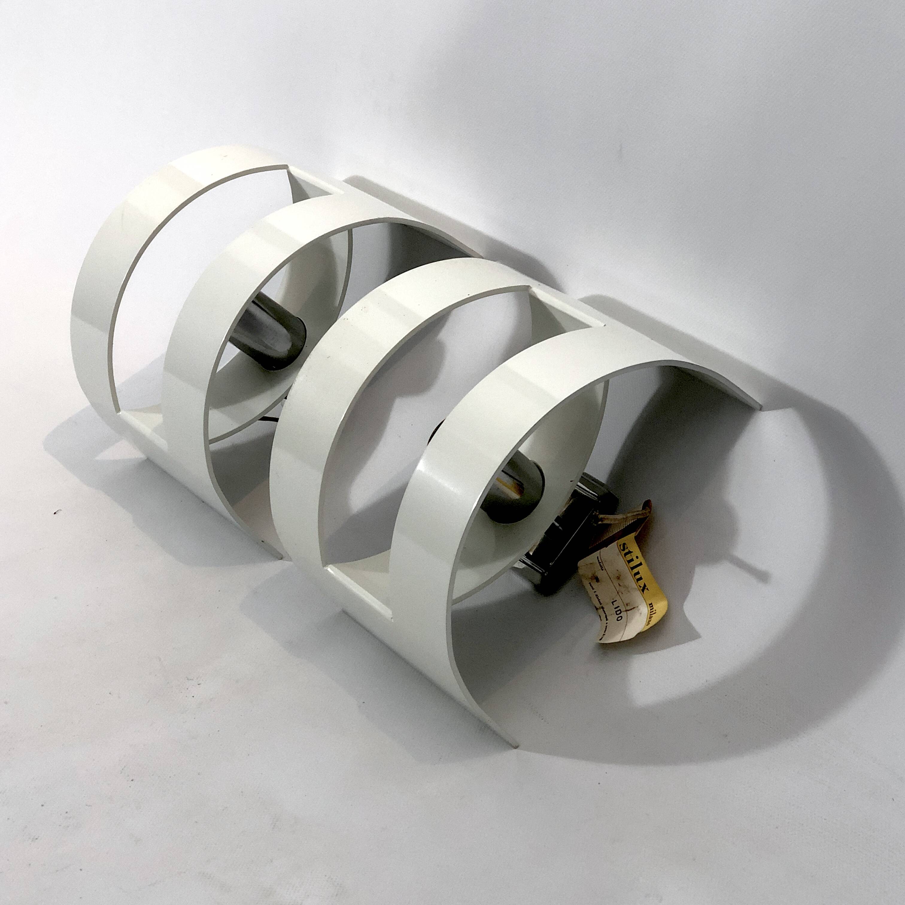 Stilux Milano Model Lido, pair of large sconces from 60s