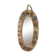 Vallauris ceramic mirror decorated with flowers, circa 1960
