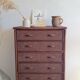Commode en rotin vintage circa années 70