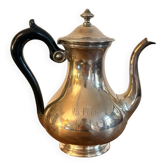 Silver-Plated Engraved Coffee Pot La Forêt Pin Belle Époque Boulenger