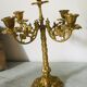 Pair of golden brass candlesticks