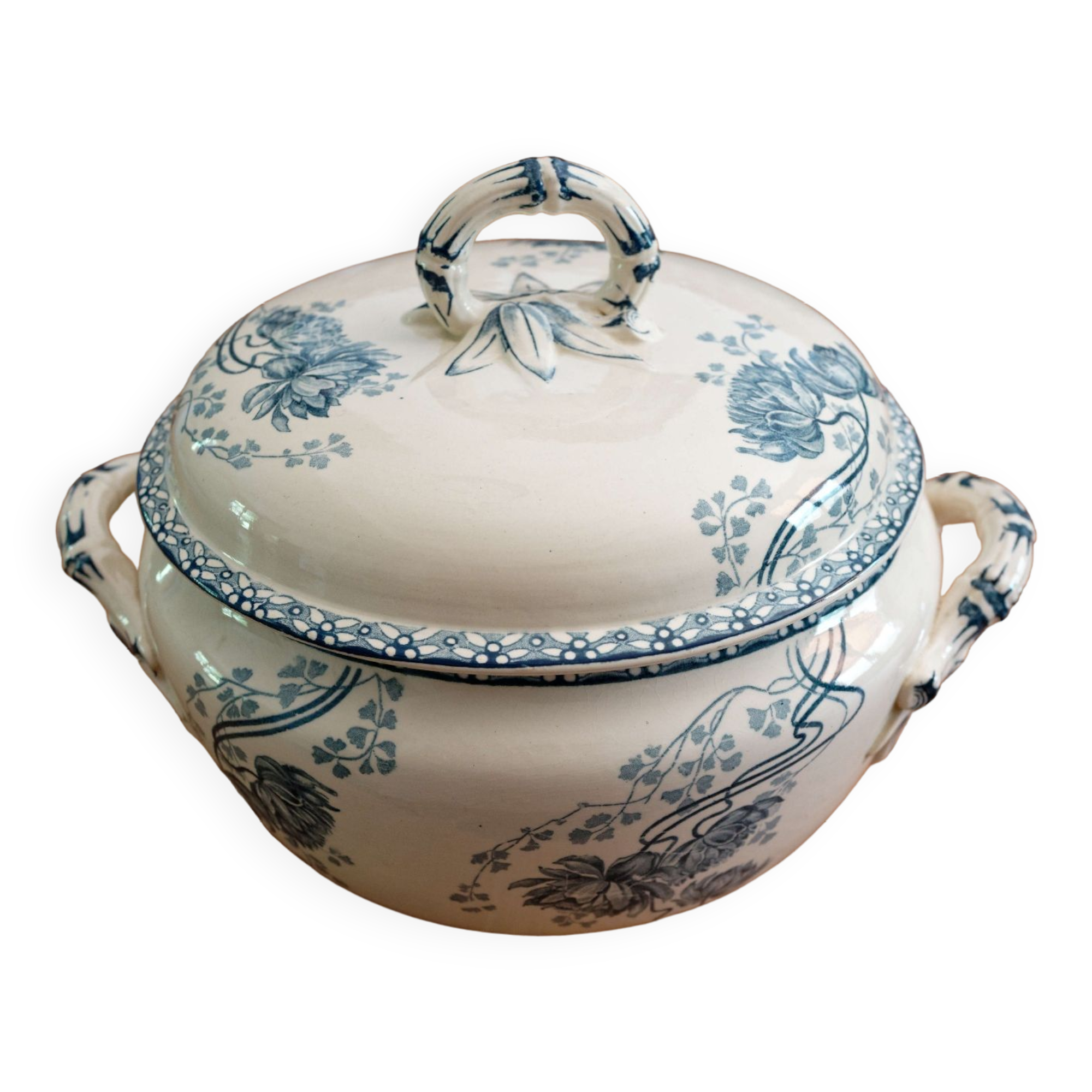 Soupière terre de fer Sarreguemines Royat