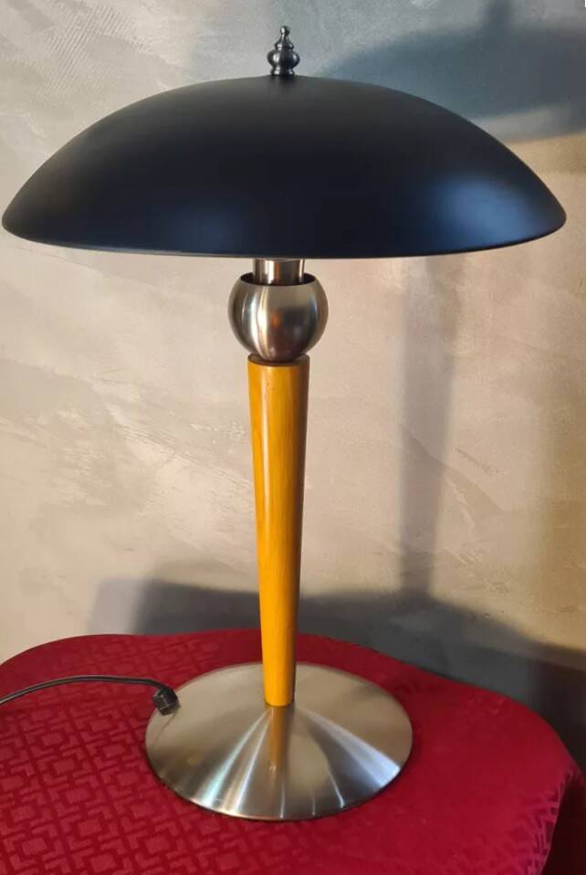 Lampe champignon ( dit paquebot) 1975 a 85. , h41 X l31 black mat