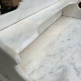 Vintage white marble bathroom cabinet 1950