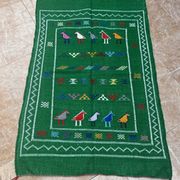 Handwoven Berber Kilim rug: Small Moroccan tribal accent rug