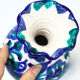Romantic Spanish vase with hand-painted earthenware bird