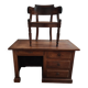 Fauteuil et Bureau en bois massif époque Louis Philippe.Vendu ensemble