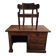 Fauteuil et Bureau en bois massif époque Louis Philippe.Vendu ensemble