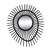 Rattan sun mirror