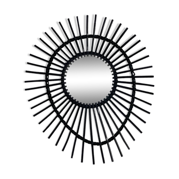 Rattan sun mirror