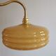 Vintage lampshade wall lamp in yellow Clichy glass