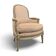 Louis XVI period bergère armchair with re-engraving