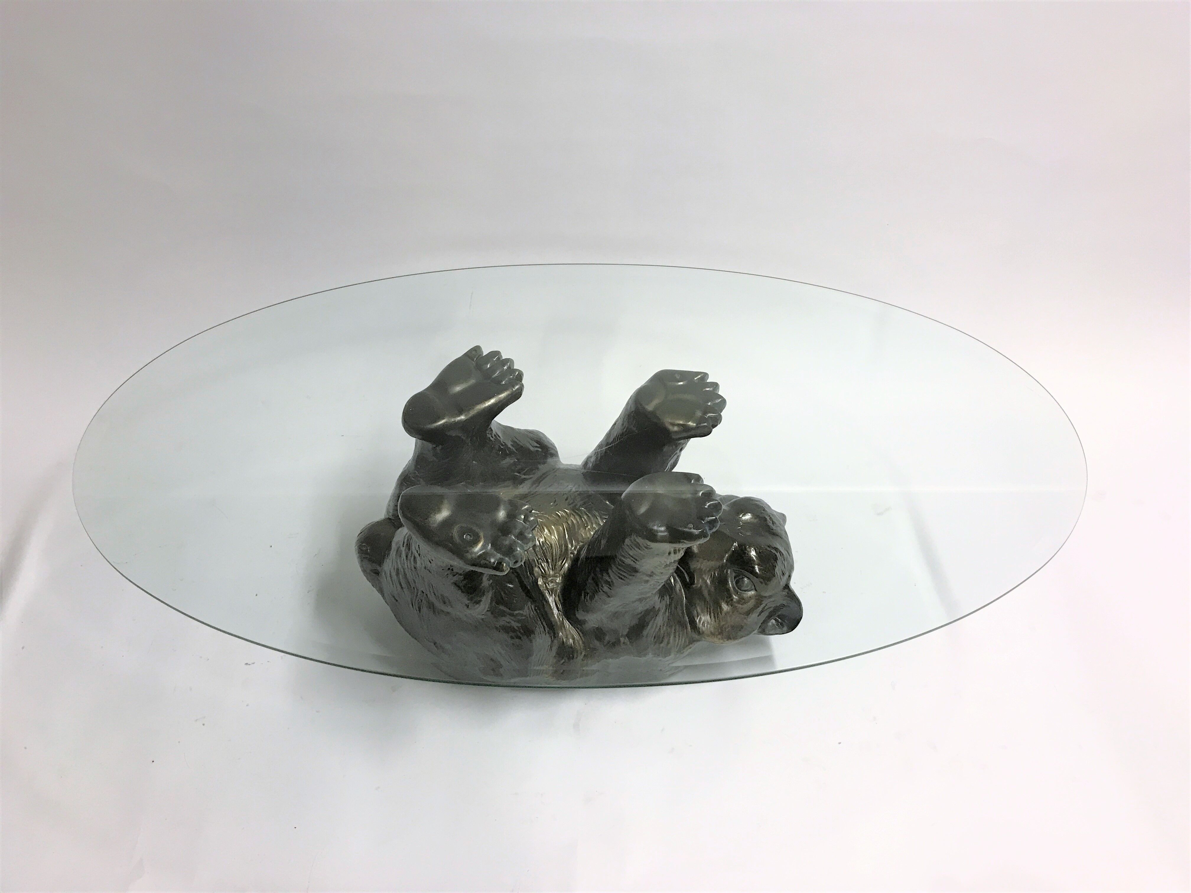 Black bear coffee table, 1970