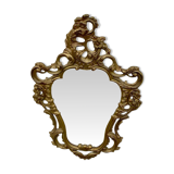 Miroir baroque en bois doré vintage ancien