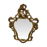 Antique vintage gilded wooden baroque mirror