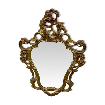 Vintage antique baroque mirror in gilded wood