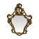 Antique vintage gilded wooden baroque mirror