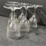 6 burgundy wine glasses baccarat paris service