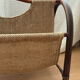 Vintage Rattan & Jute Magazine Rack | Bohemian Mid-Century Style | 197