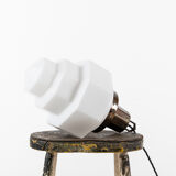 Octagonal art deco skyscraper opaline lamp