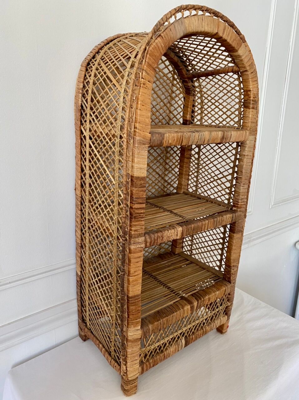 Rattan shelf