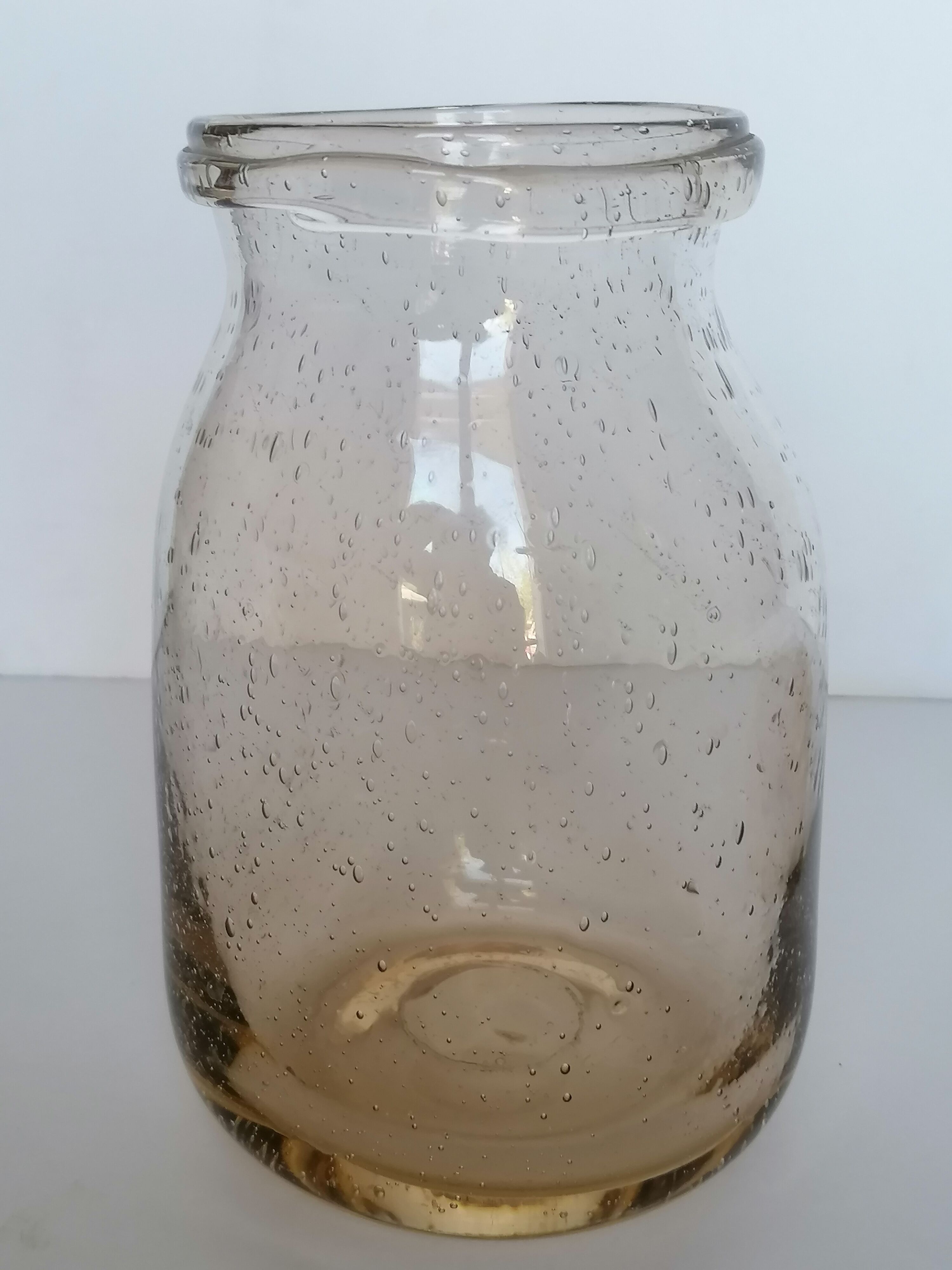 Bocal verre bullé et soufflé