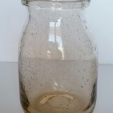 Blistered and blown glass jar
