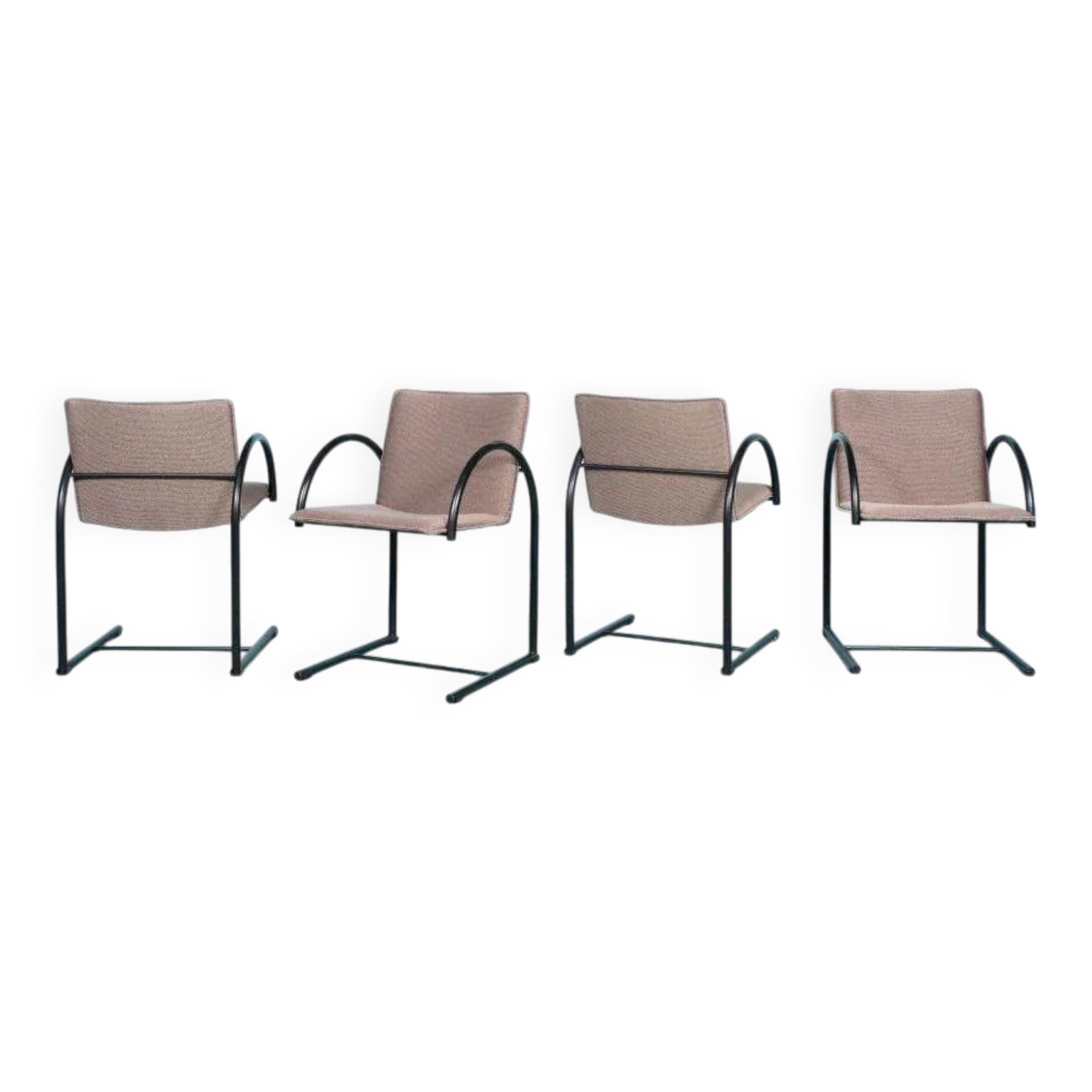 Set of four postmodern Metaform 'Cirkel' dining chairs.